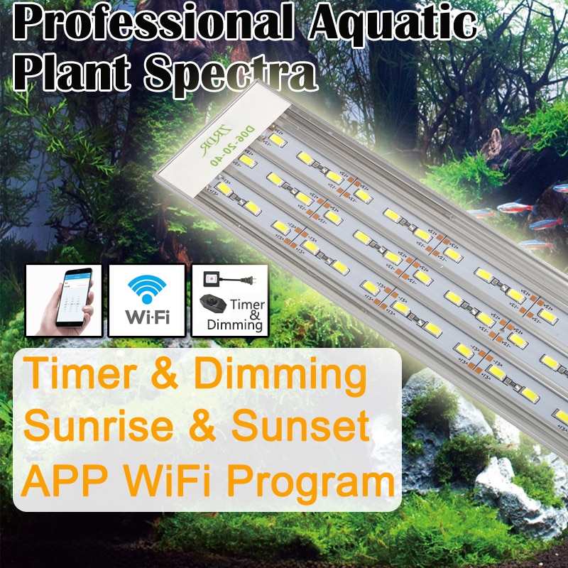 WiFi Programm Aquarium LED Licht w/ Timer Dimmen Sonnenaufgang Sonnenuntergang Anlage Wachsen Voller Spektren Beleuchtung als Chihiros ADA Fisch Panzer Lampe