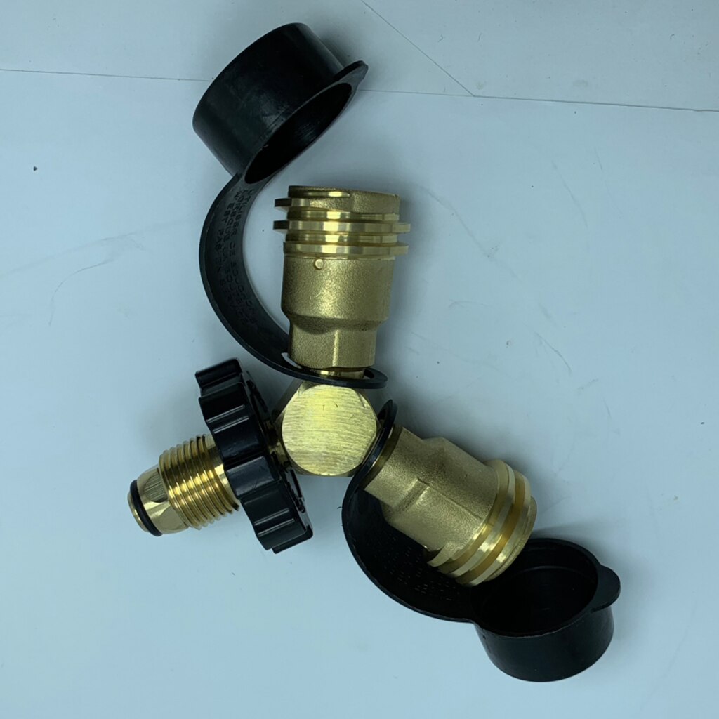 Propan Adapter POL zu QCC Propan Splitter Propan Gas Splitter T Gas Adapter Grill Stecker