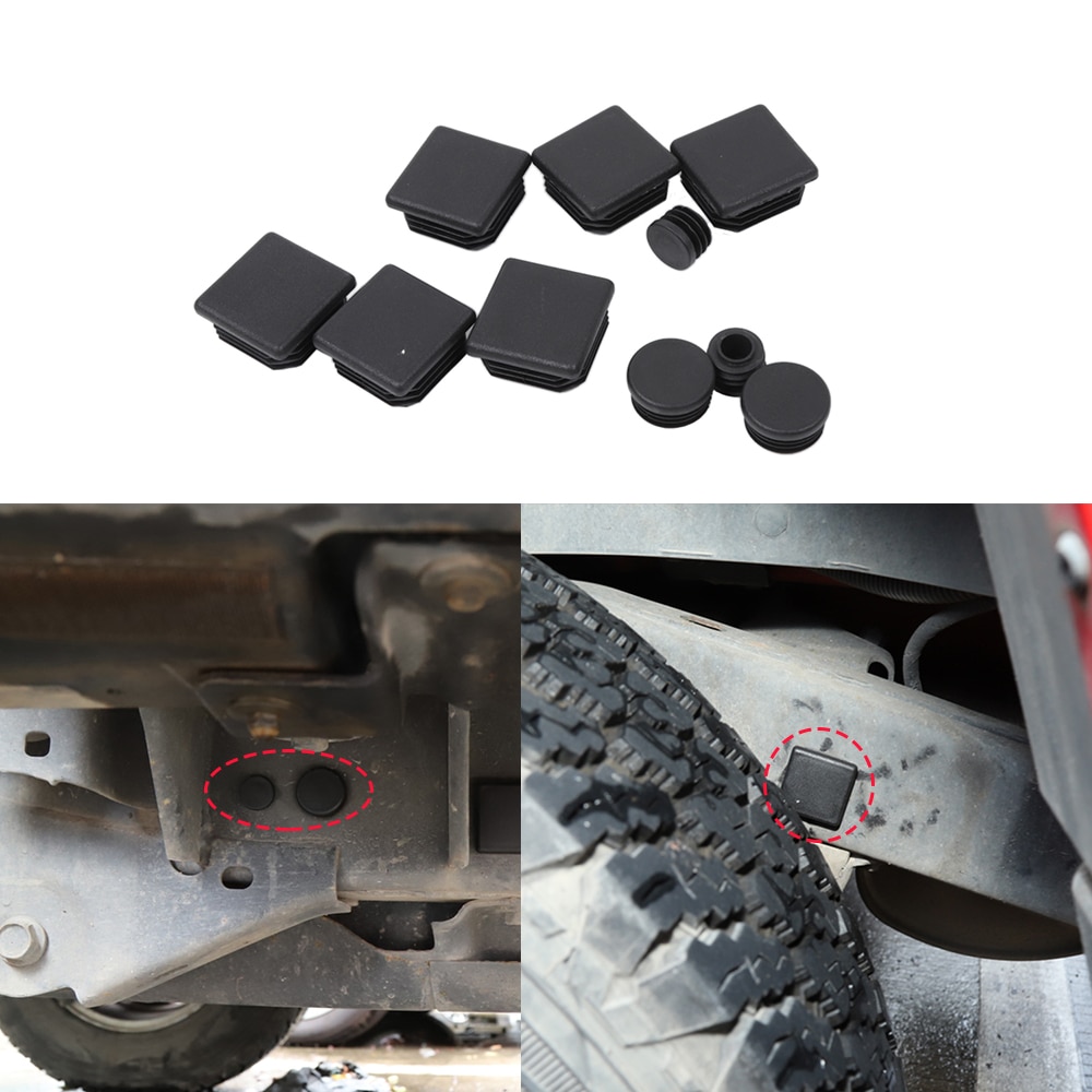 Auto Chassis Bodenablauf Stecker Runde See Stecker Wasserdichte Schutz Abdeckung für Jeep Wrangler 2007 JK JKU Schwarz zubehör