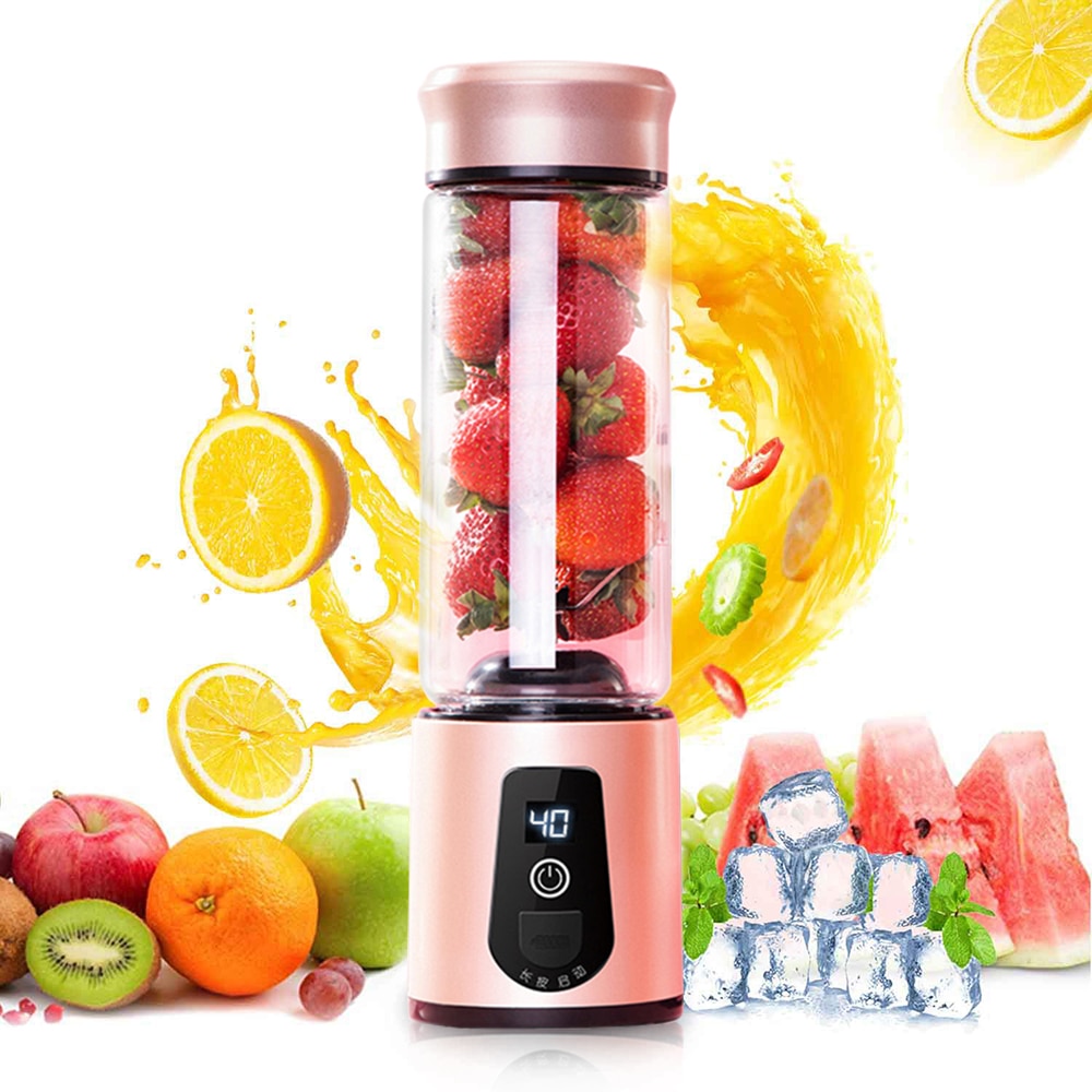 LED Tragbare 6 Klingen Rührgerät Elektrischen Rührgerät Entsafter Mini USB Aufladbare Rührgerät Obst Auszieher Lebensmittel Hersteller Smoothie Saft