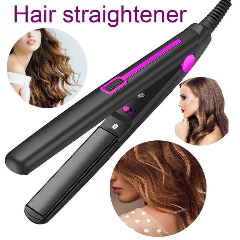 2 in 1 Multifunktionale Temperatur Kontrolle Styling Werkzeug Professionelle Haarglätter Reise Salon Mini Tragbare Flache Eisen Hause