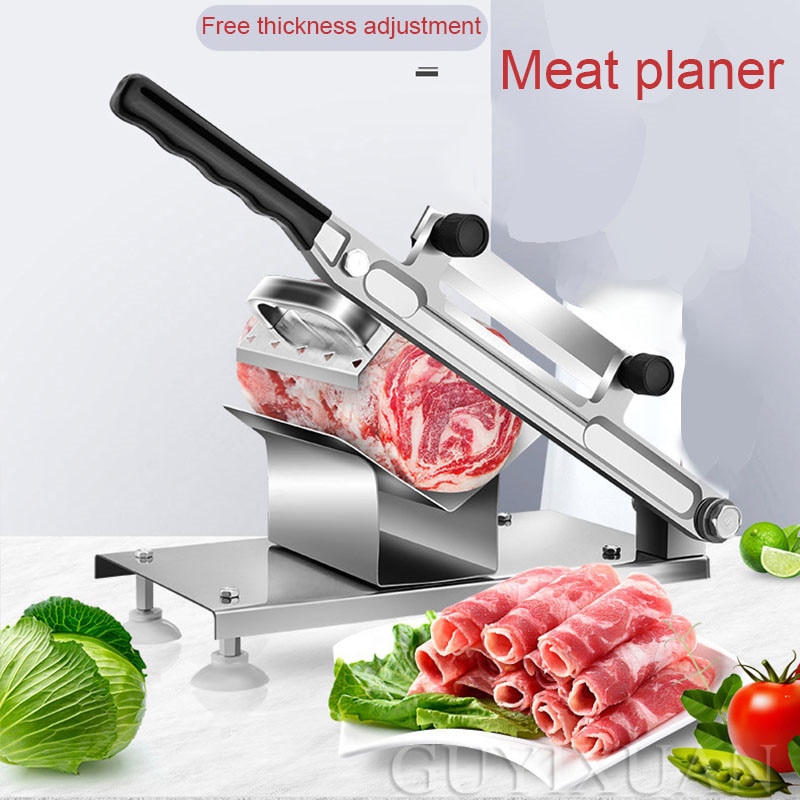 Haushalt Manuelle Schneidemaschine Kommerziellen Multifunktions Manuelle Scheiben Geschnitten fleisch Schneidemaschine schneiden lamm maschine Gefrorenes fleisch rindfleisch maschine