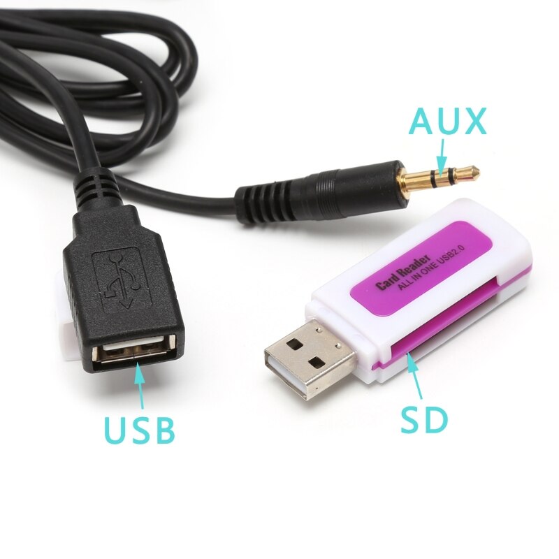 Auto MP3 Schnittstelle SD AUX USB Daten Kabel Adapter Wechsler für honda Acura