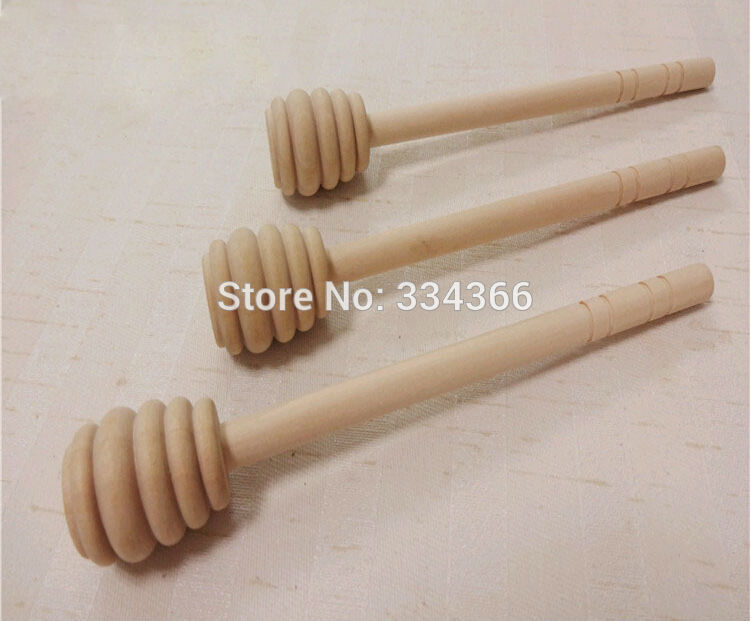 100 teile/los 6 'Marmelade Rühren Stange Holz Honig Stock Rührstab Honig Löffel 15cm
