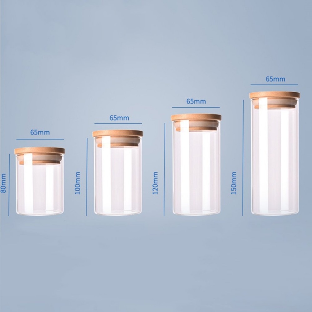 transparent Hohe Borosilikatglas Küche Lagerung Flasche Nahrung Speichern Bestandteil Süßigkeit Keks Küche Lagerung Krug Organisation