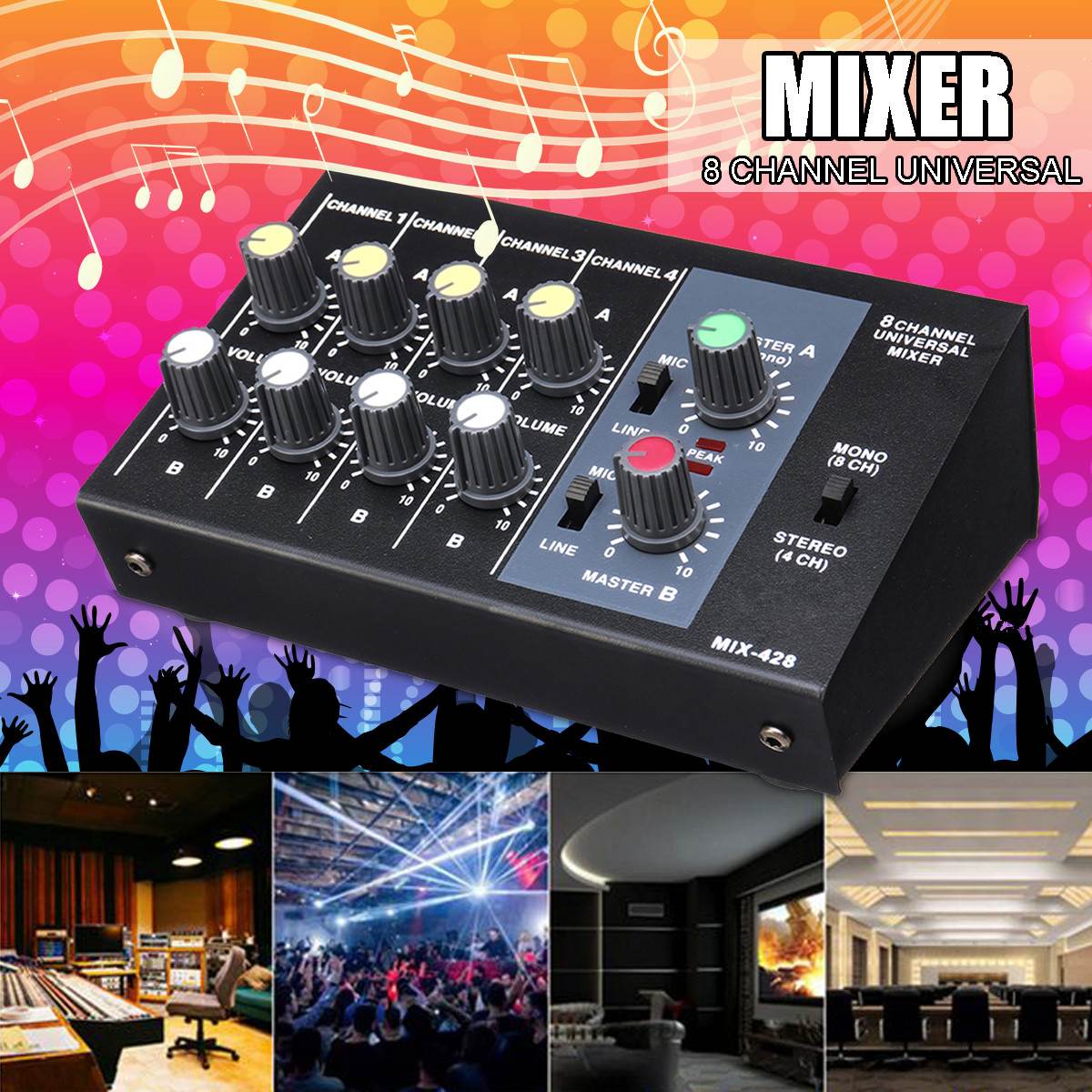 5W 48V Multi-Kanal Digital Mischen Konsole Karaoke Universal- Rührgerät Konsole Mono/Stereo Mikrofon Mischer Konsole anpassung Tafel