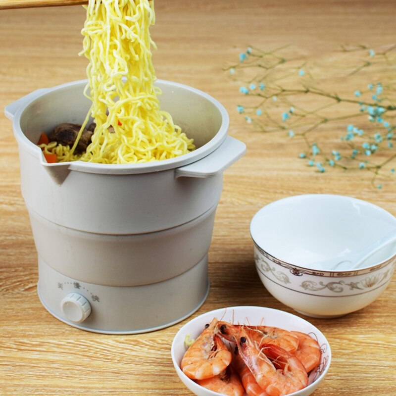 220V Faltbare Wasserkocher Silikon Faltbare Tragbare Reise Camping Wasser Wasserkocher Faltbare Reiskocher Elektrische Pfanne EU