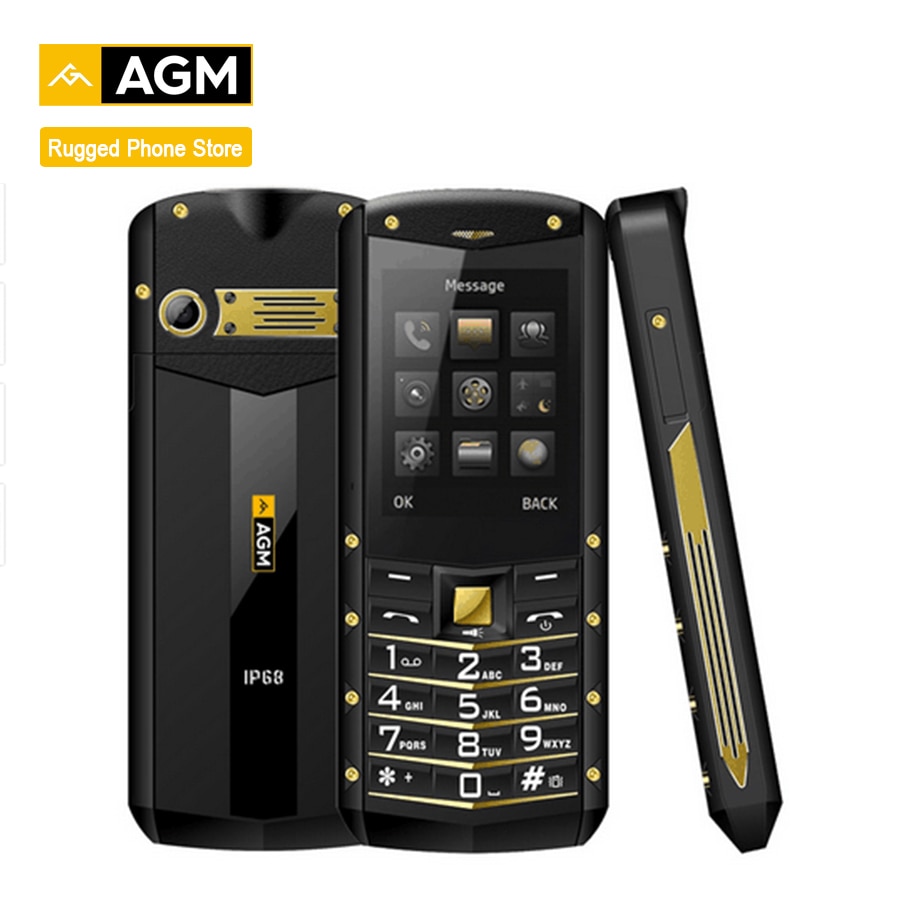 AGM M2 IP68 Wasserdicht 2,4 Zoll 2G GSM Bar Telefon Dual SIM Karte Bluetooth FM Alten Mann Schüler Art Geschäft Tastatur Telefon