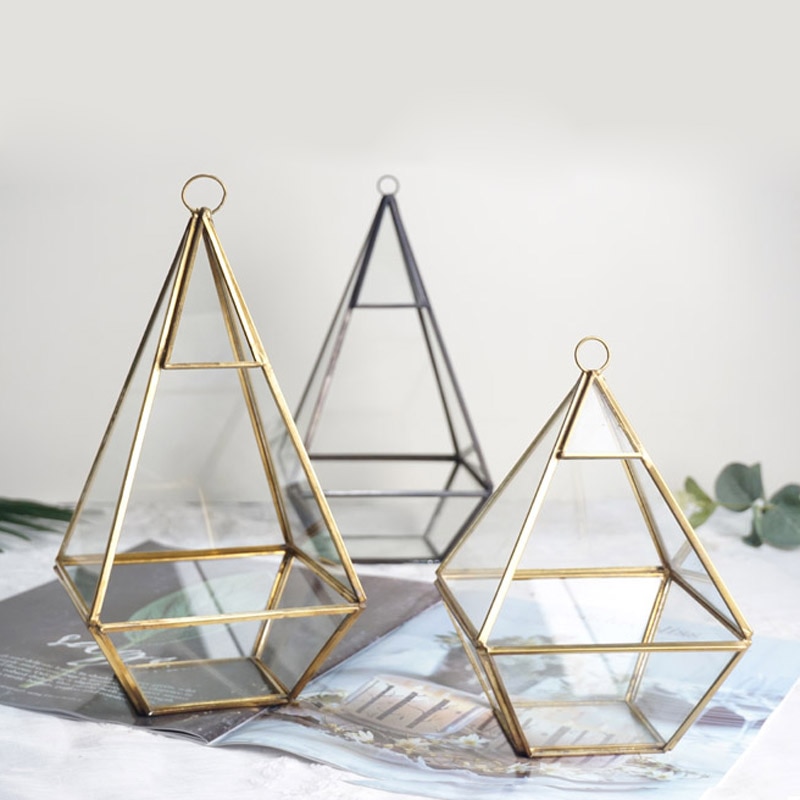 Glas Geometrische bilden Vase sukkulenten pflanzen Ewige blume Hause Dekoration Blume terrarium glas Container blume Vase