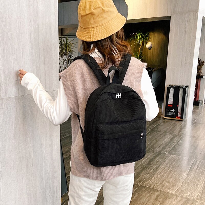 lässig Frauen Rucksack Kleine Samt Rucksack Einfarbig Weibliche Bagpack Reise Mini Rucksack Anti Diebstahl Mochilas Mujer