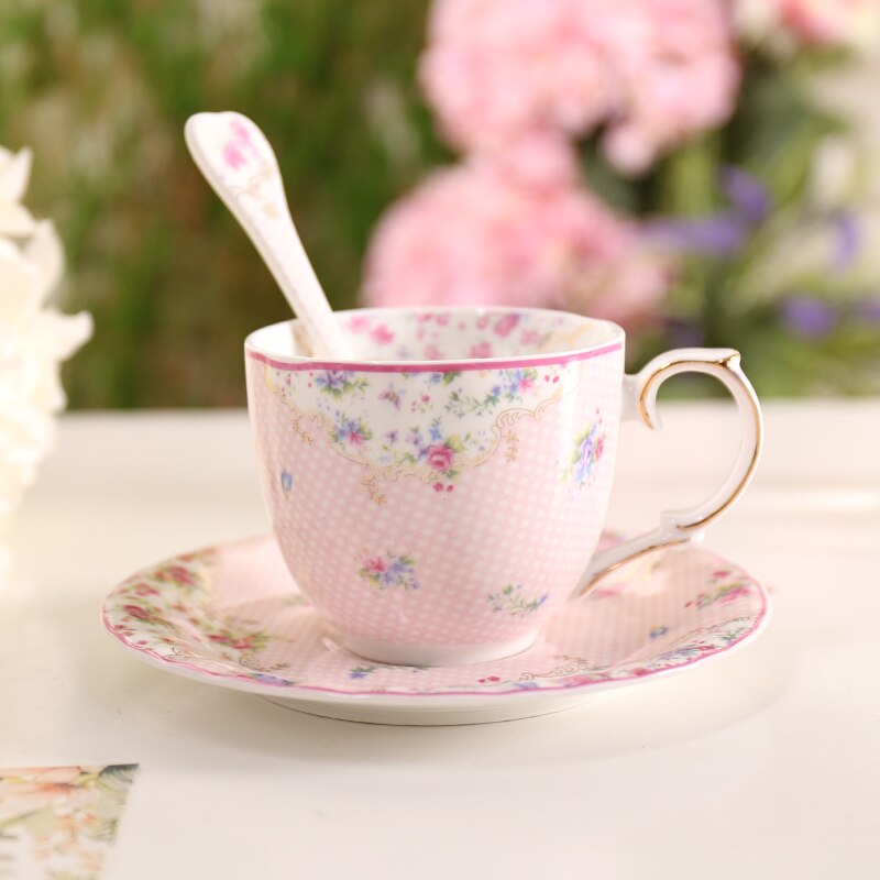 BN01035 Europäischen stil Blumen- kaffee tasse einstellen 200ml gute knochen China kaffee tasse und untertasse pflanzliche Tee tasse einstellen,indie Hipster