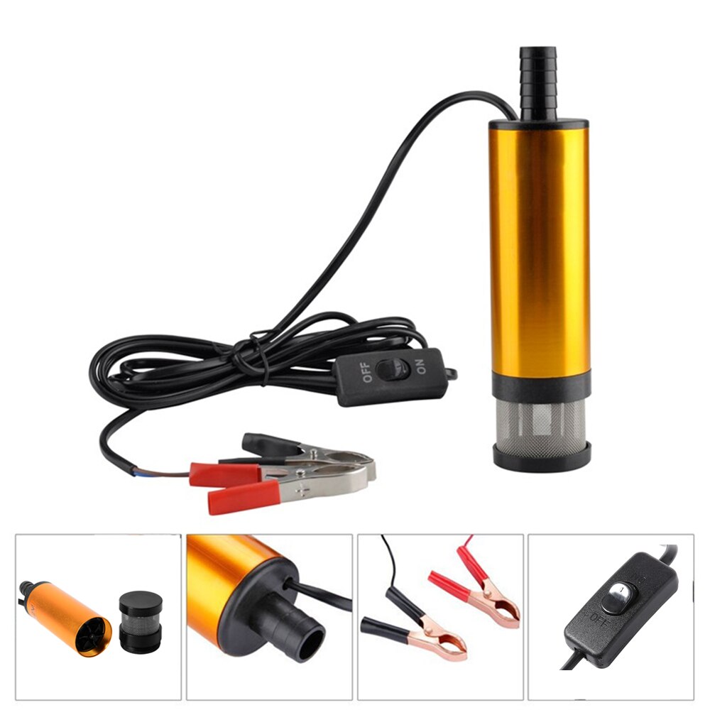 Auto Elektrische Tauch Pumpe 12v für Diesel- Kraftstoff Wasser Öl Transfer Tauch Pumpe mit Auf/aus Schalter Öl Motor- pumpe