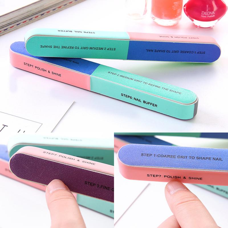 Sechs-seitig Glatt Langlebig Gelegentliche ColorSanding Griding Polieren Putzer Manikübetreffend Pedikübetreffend Nagel Datei Puffer Block Nagel Kunst Werkzeug
