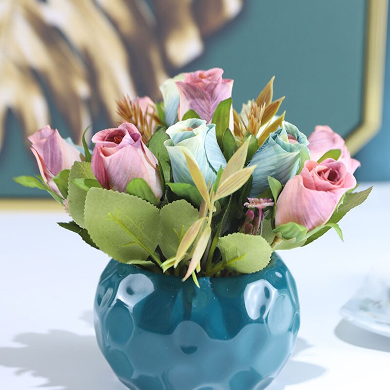 Keramik Blume Topf Sukkulente Blume Topf Marine Blau Gartenarbeit Hause Sukkulenten Vase Anlage können CSV