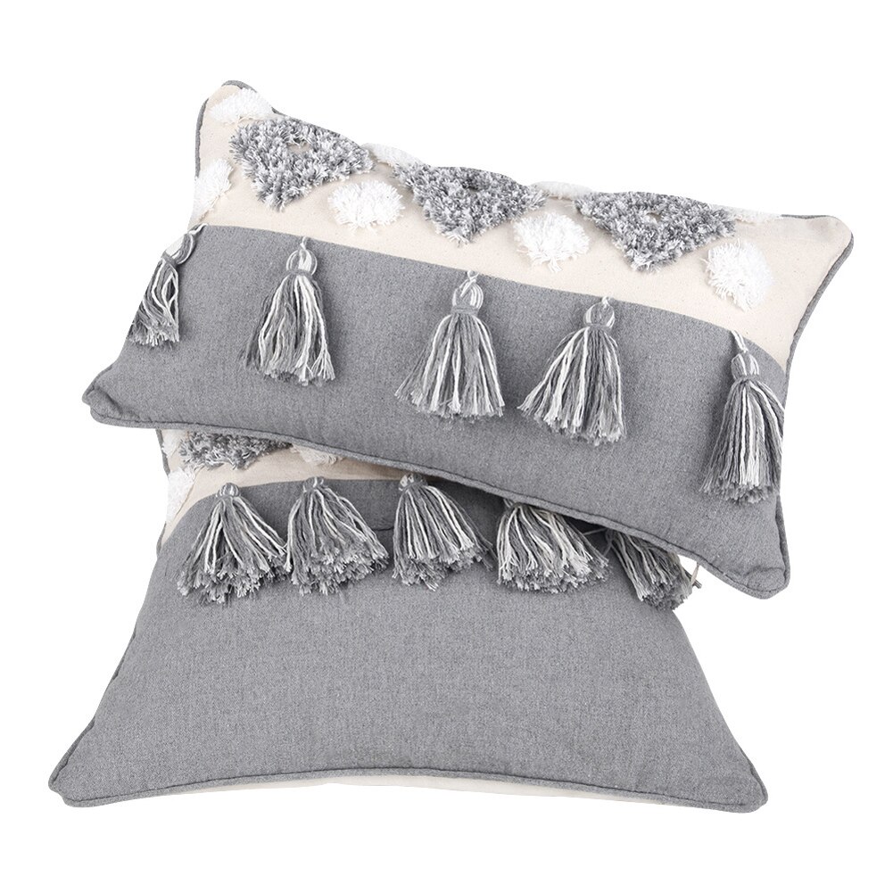Fransen Kissen Böhmischen Baumwolle Gestickte Kissenbezug Dekorative Platz Kissen Abdeckungen