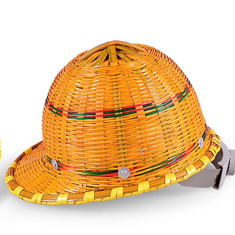 Neue Sommer sonnenschirm Bambus arbeiten sicherheit Helm Webseite bau belüftung Bergmann bau Hütte männlichen gewebt sicherheit Helm