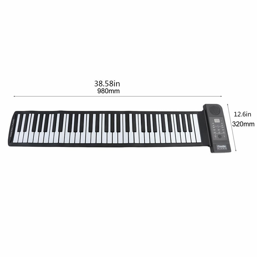 Tragbare rollen-hoch flexibel Elektronische Klavier Tastatur Multifunktionale Silikon Falten Hand rollen Klavier