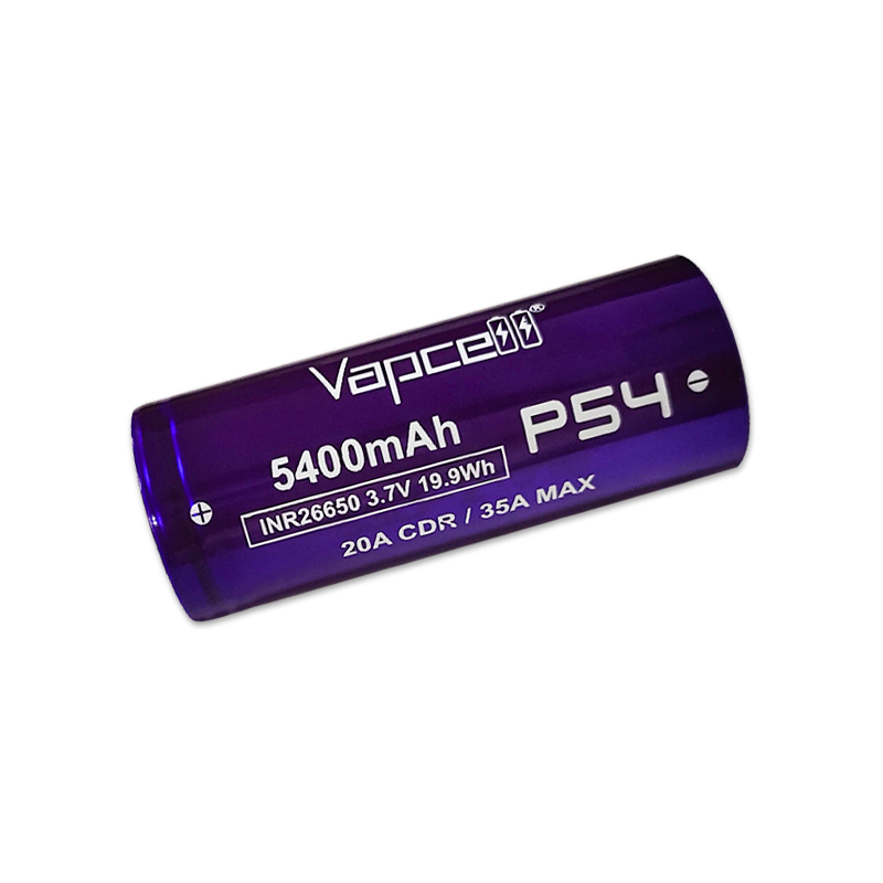 Freies ursprüngliche VapCell INR 26650 5400mah 15A K54 3,7 V hoch Energie wiederaufladbare li ionen batterie für taschenlampe Energie Werkzeug