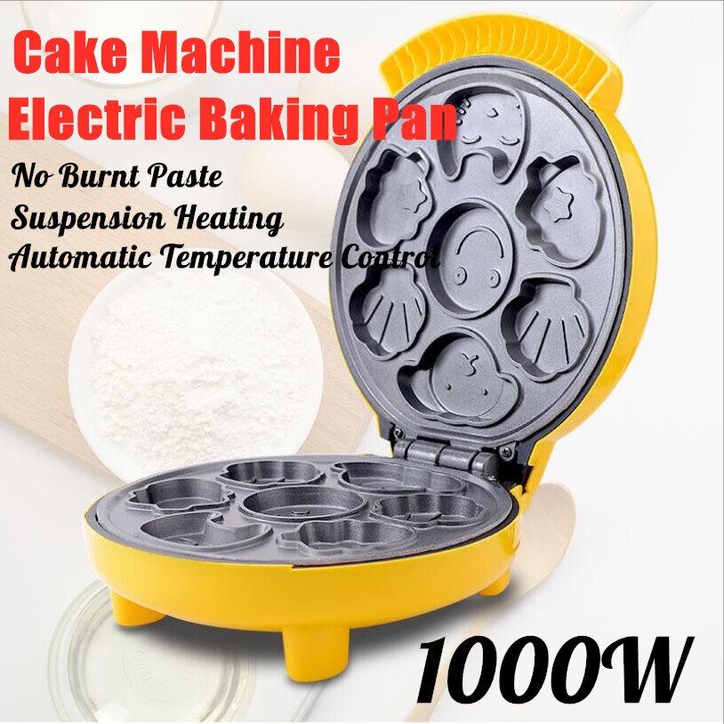 1000W 220V Haushalts Automatische Kuchen Maschine Karikatur Mini freundlicher Brot Maschine doppelseitige Heizung Backen Frühstück maschine