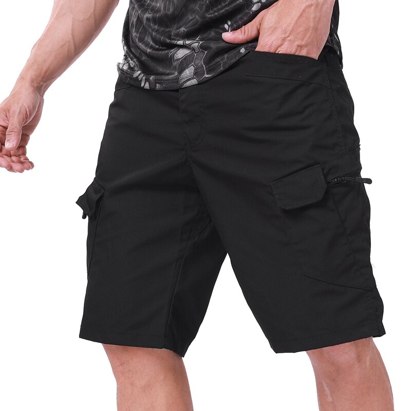draussen kurze Hose männer Sommer Wandern kurze Hose Multi-Tasche Sport Radfahren Ausbildung Werkzeug kurze Hose Schwarz M