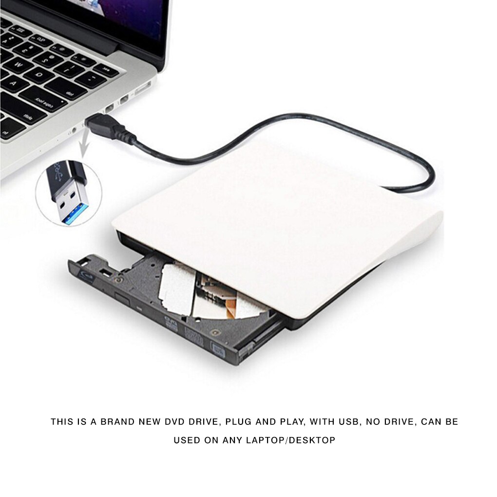 Externe DVD Antrieb USB 3,0 Tragbare CD DVD RW LAUFWERK Schriftsteller Brenner Optische Spieler Kompatibel Für Fenster 10 Laptop Schreibtisch
