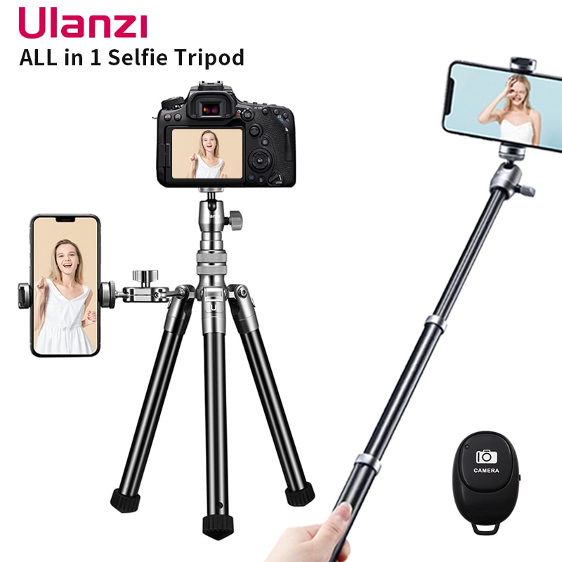 Ulanzi SK-04 Erweiterbar Drahtlose Einbeinstativ Stativ Selfie Kalten Schuh Telefon Halterung für Mikrofon LED Licht 1/4 Schraube