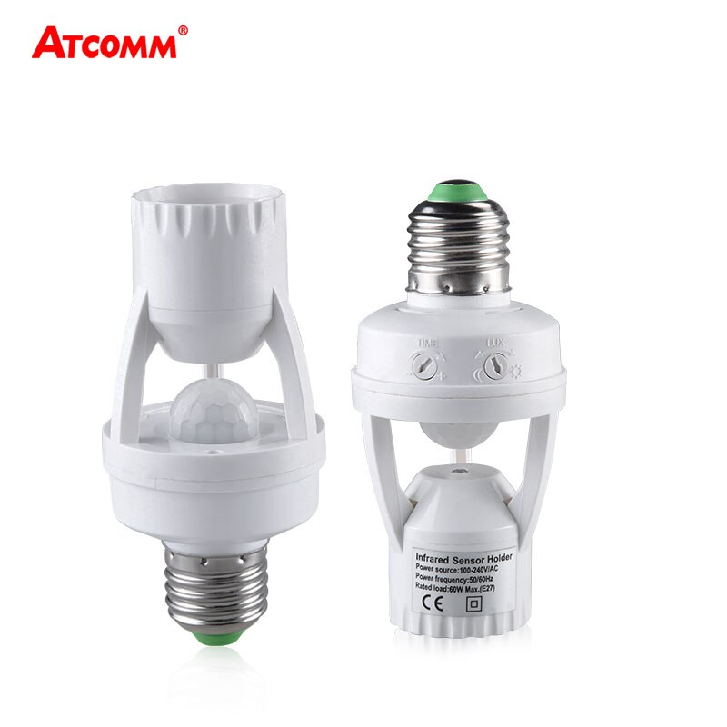 100-240V E27 Lampe Halfter Konverter Mit Intelligente Induktion Sensor 360 Grad Bewegung Sensor E27 LED Lampe Basis