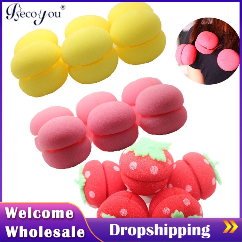 18 stücke Weiche Schaum Haar Lockenwickler Schwamm Bälle Haar Rollen für Friseure Haar Styling Werkzeuge mischen Farben Haar Rollen-lockenwickler