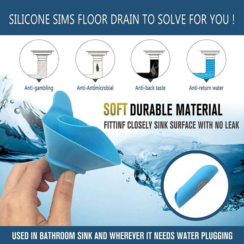 2 Stck Badewanne Badewanne Badewanne Stopper, Silikon Badewanne Abfluss Stopper Abdeckung Badewanne Stecker Universal- Verwenden für Schlecht, wäsche, Küche (Blau, Gr