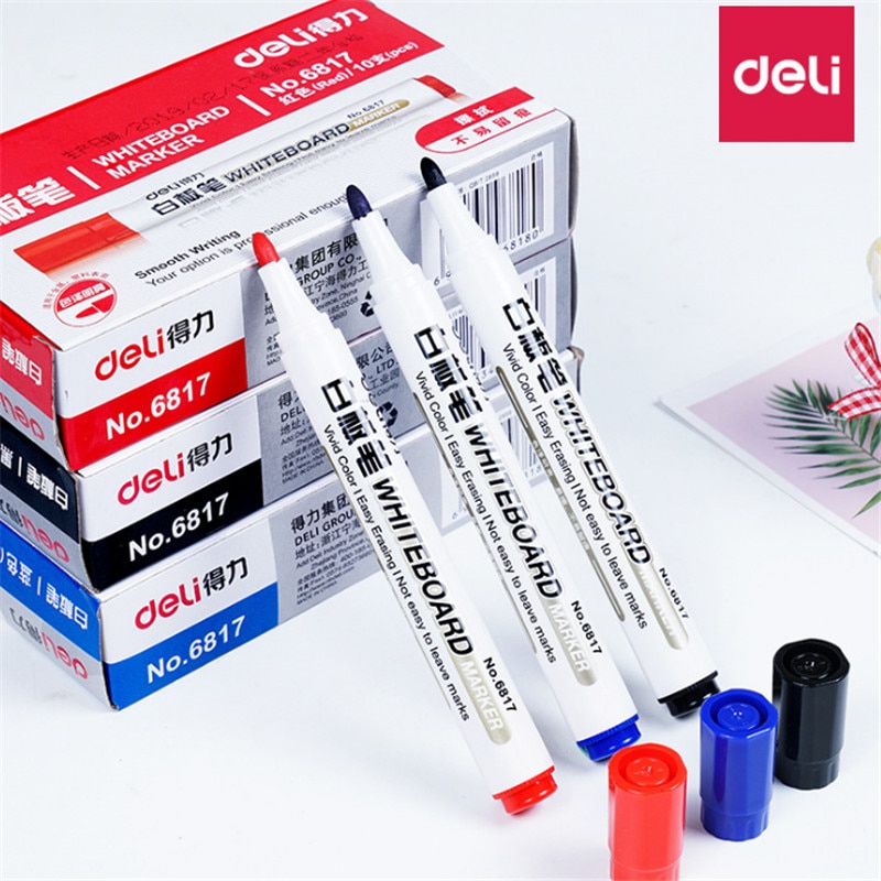 Delikatessen whiteboard stift auf wasserbasis löschbaren Marker 2mm Anzeige bord stift whiteboard schreiben stift 6817 büro schreibwaren