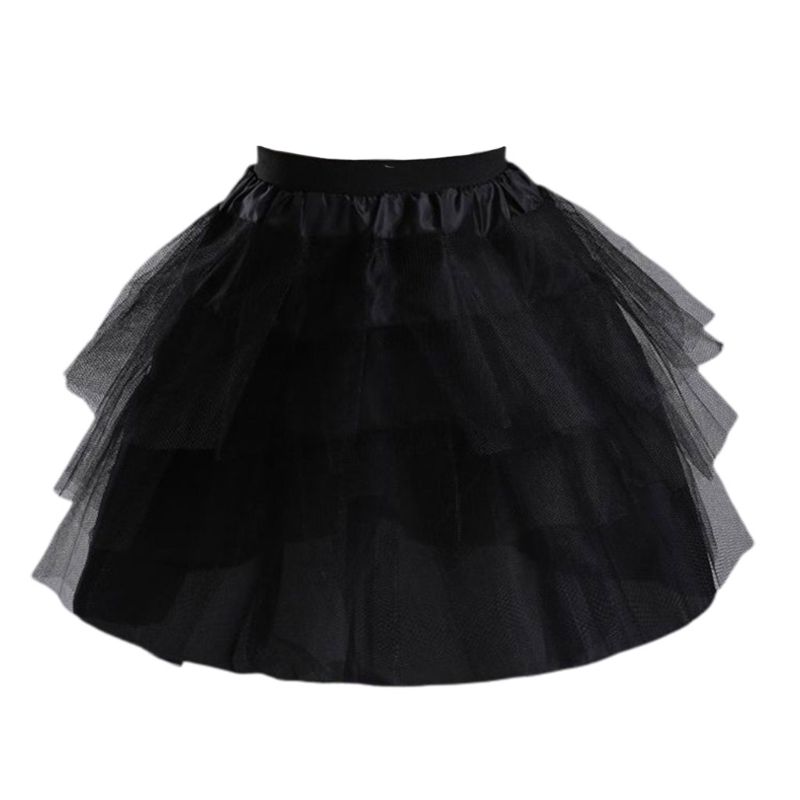 Cosplay Dienstmädchen Tragen Lolita Pettiskirt Kurz keine Reifen Petticoat Mädchen Ballett Gittergewebe Garn Felsen Unterröcke