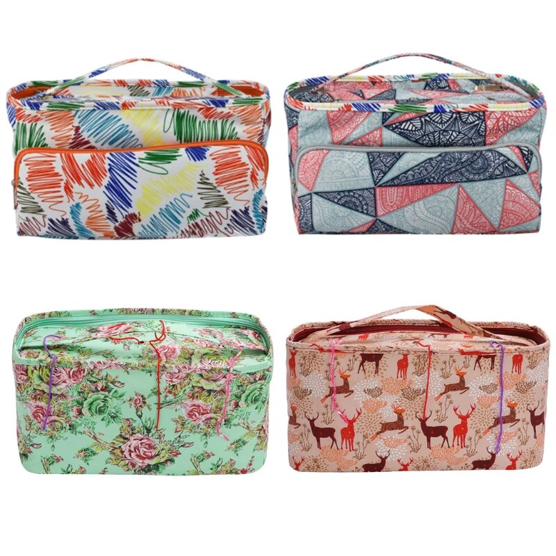Garn Lagerung Tasche betroffen Organizer Tasche Tragbare Stricken Tote Tasche für NäHenne weben Werkzeuge mit Multi-Teiler Tasche