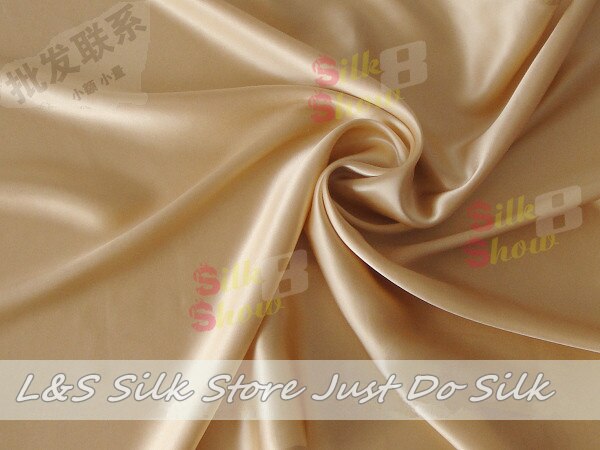 Freies /freies epacket/100% Maulbeere seide stoff/schlicht gefärbt/Milch Kakao/seide kleid stoff /seide bettwäsche stoff/# LS0744-13
