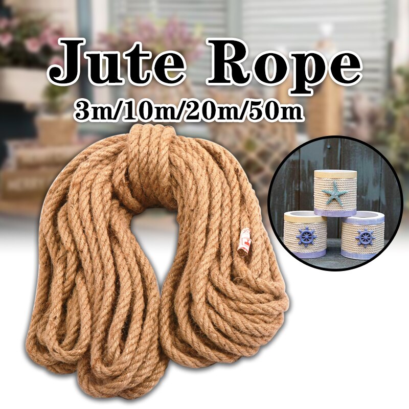 10mm 3-50m dauerhaft Geflochtene Ragen Dekor Katze Haustier Kratzen Heimat Kunst Dekor DIY Handgemachte Accessoriese Schnur natürliche Hanf Schnur
