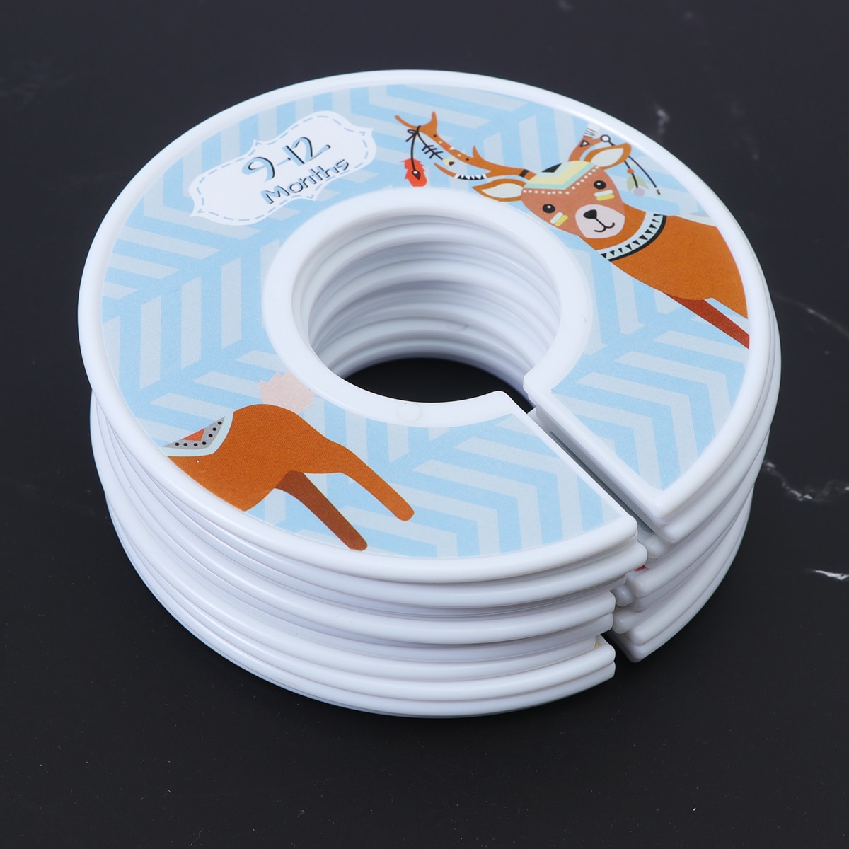 12 stücke Baby Kleidung Größe Teiler Runde Kunststoff Kleidung KleiderbüGel Kreis Für Kleiderschrank Einkaufen Einkaufszentrum Kleidung Hosen Kennzeichnung Ring