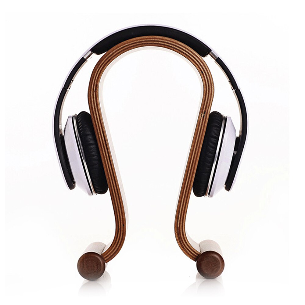 SAMDI Holz Birke Holz Kopfhörer Ständer Spielen Headset Kopfhörer Anzeige Halfter KleiderbüGel Holz Headset Halfter dauerhaft freundliche