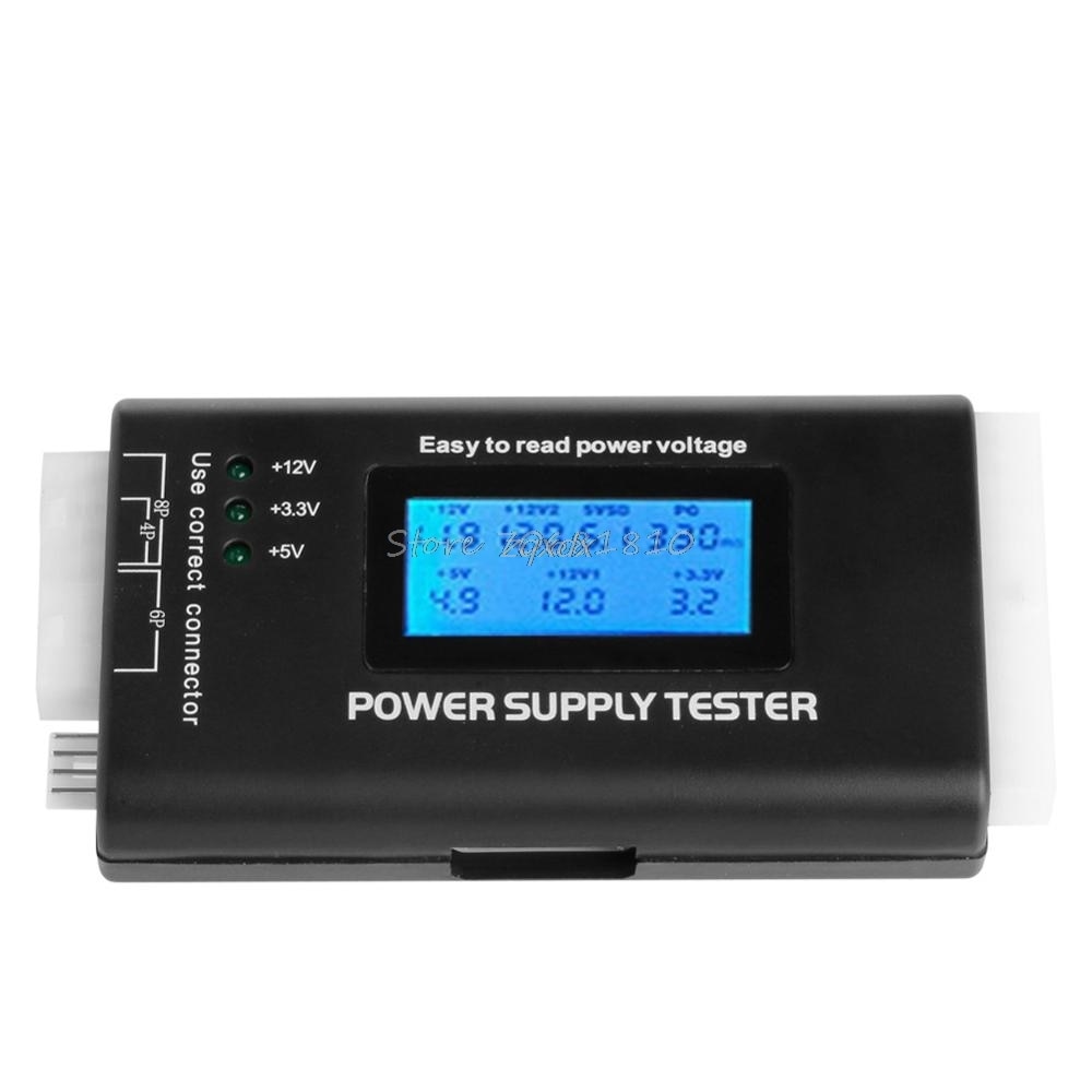 Digital LCD Energie liefern Tester Multifunktions Computer 20 24 Stift Sata LCD NETZTEIL HD ATX BTX Spannung Prüfung Quelle Whosale &