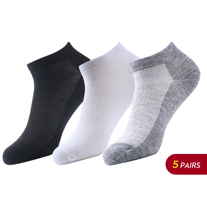 10Stck/5 Paar Atmungsaktive herren Socken Kurze Knöchel Socken Männer Solide Gittergewebe Männlichen Stiefel Socken Heißer