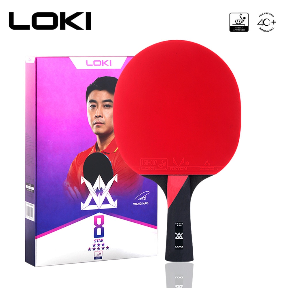 LOKI 8 Sterne Hohe Klebrige Tischtennis Schläger Professionelle Tischtennis Schläger Wettbewerb Klingeln Pong Paddel für Ball Kontrolle und Schleife