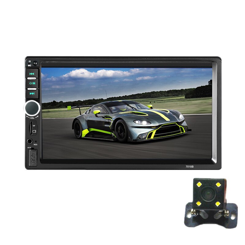 2 Lärm Auto MP5 Spieler Bluetooth 7 Zoll LCD Presse Bildschirm Multimedia Auto Radio Unterstützung Rückansicht Kamera 7018B