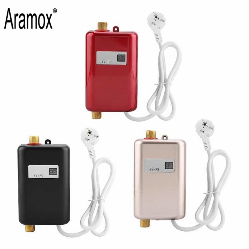 3800W Mini Tankless Sofort Heißes Wasser Heizung Wasserhahn küche Heizung Thermostat UNS/EU Stecker Intelligente Energie sparen Wasserdicht