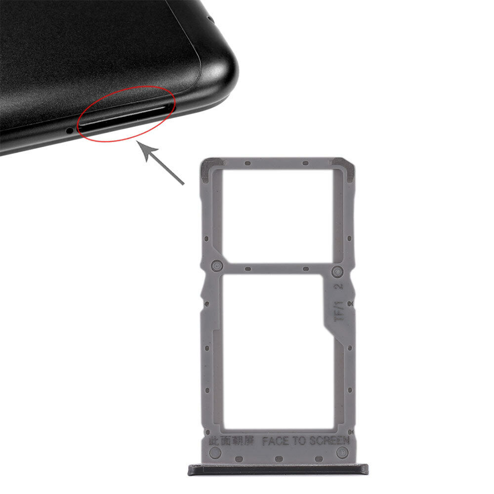 Ersatz Teile SIM Karte Tablett Für Xiaomi Redmi hinweis 6 Profi Schwarz Karte Tablett Halfter