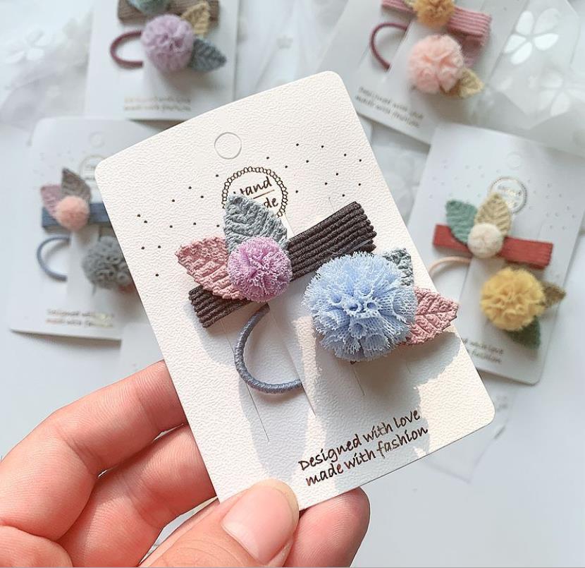 neue Haarnadeln Solide Filz blatt Haar Clips freundlicher Elastische Haar Bands Prinzessin Winter Headware mädchen Haar Zubehör