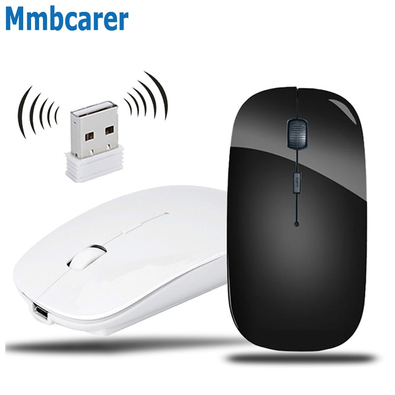 2,4 GHz USB Computer Drahtlose Maus für Laptop Stille Bluetooth Maus PC Mause Wiederaufladbare Maus USB Optische Für PC NEUE