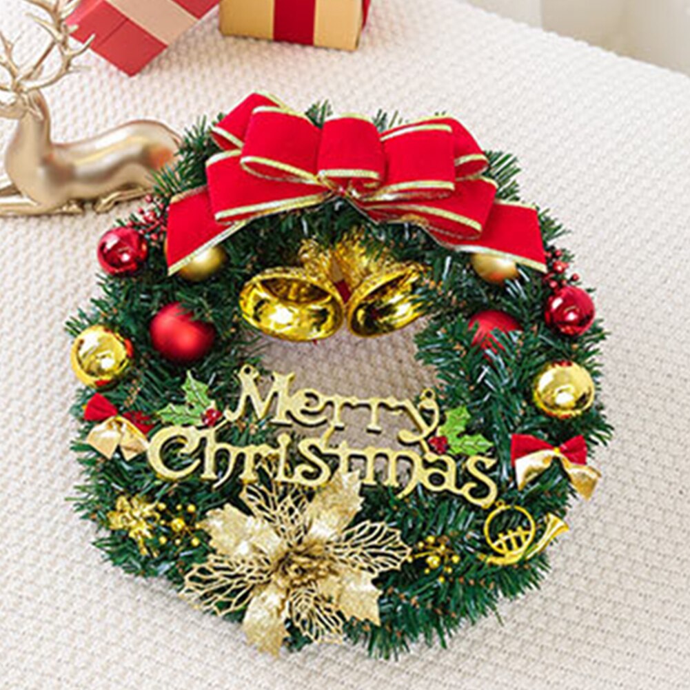 Frohe Weihnachten Festival Kranz Einkaufen Fenster Dekor Kiefer Nadeln Rattan Anhänger Girlande Weihnachten Atmosphäbetreffend Dekoration