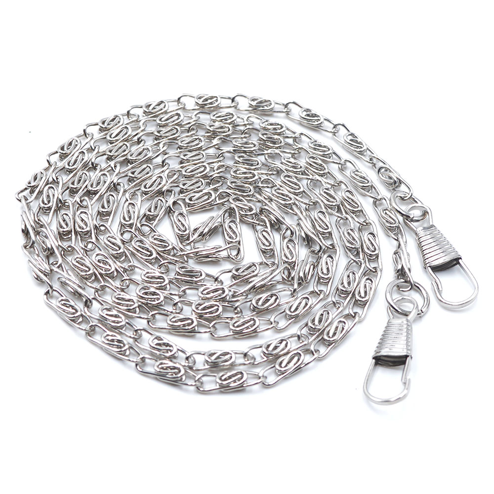 120cm Metall Kette Für Schulter Taschen Handtasche Schnalle Griff DIY Kette Tasche Gurt Zubehör Hardware- Doppel gewebte Eisen Kette