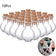 10 stücke Mini Glas Flaschen Klar Treiben Flaschen Kleine wünschen Flaschen Mit Korken Für Hochzeit Geburtstag Party Diy Handwerk