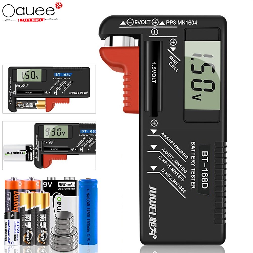 Digitale Batterie Tester 9V/1,5 V/AA/AAA Batterie Kapazität Tester Geschmack Zelle Volt Prüfer Universal- batterie Tester BT-168D