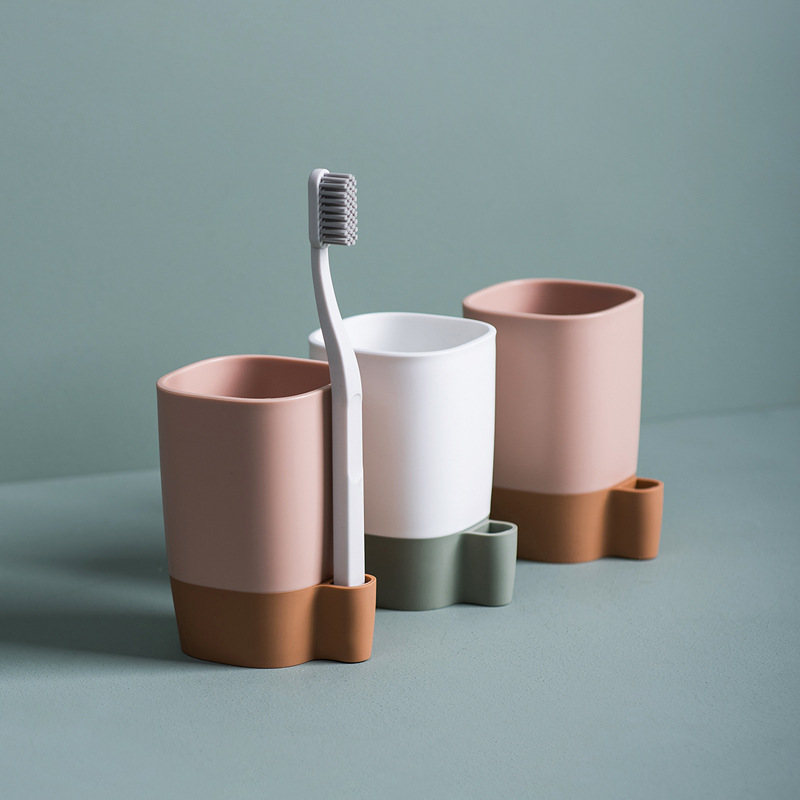 Mundwasser Tasse Zahnbürste Tasse Halfter Regal Haushalt Waschen Tasse Nicht-Unterhose Wasserdichte Elastische Pinsel Tasse Schlecht Zubehör