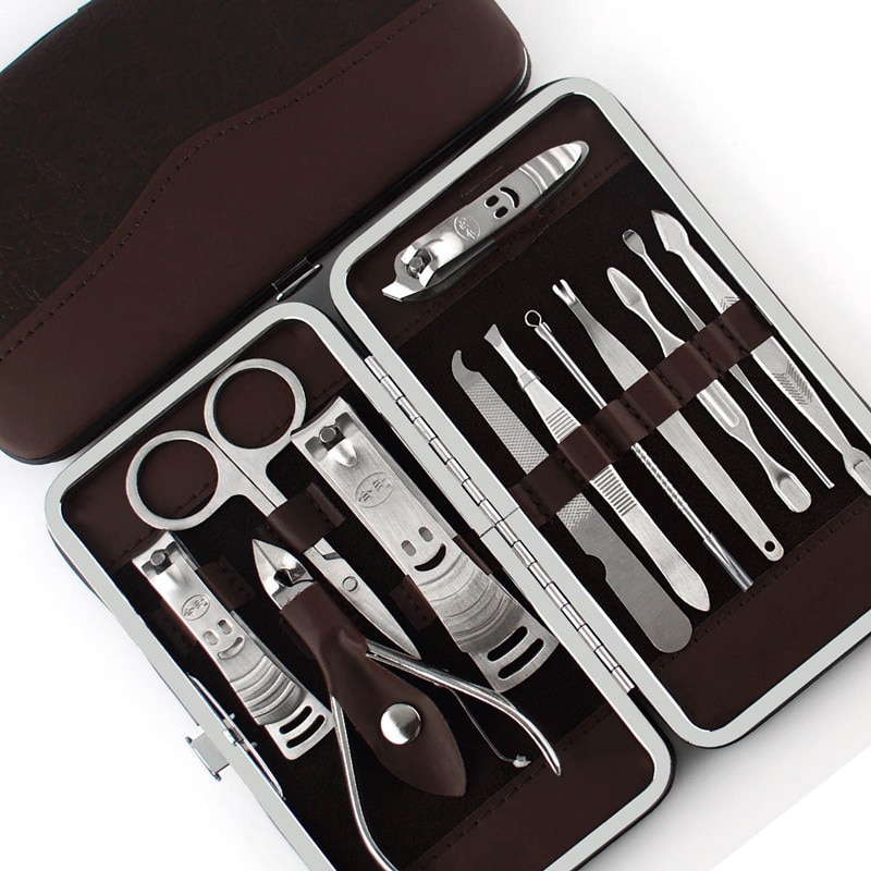 12 Stck Edelstahl Nagel Haarschneidemaschine Cutter Trimmer Ohr wählen Pflege Bausatz Manikübetreffend Pedikübetreffend Kappe Nagel Werkzeuge einstellen mit fallen